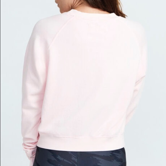 SOUL by Soulcycle Pink Cropped Crewneck Pullover Sweatshirt - Picture 3 of 12